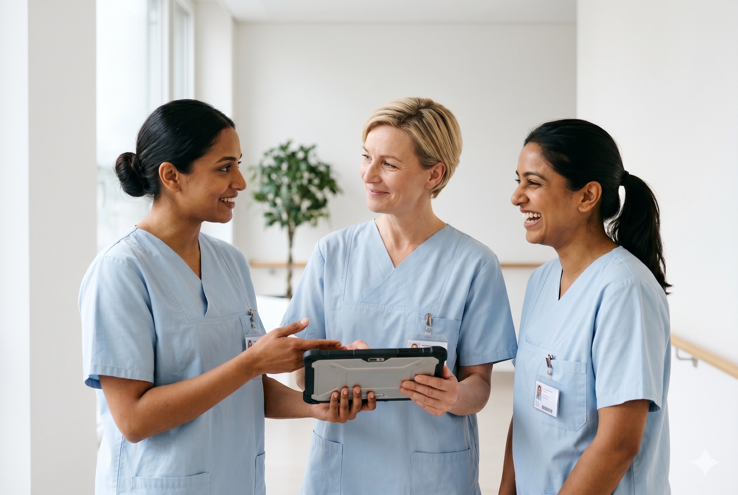 Nursing team at a German healthcare facility